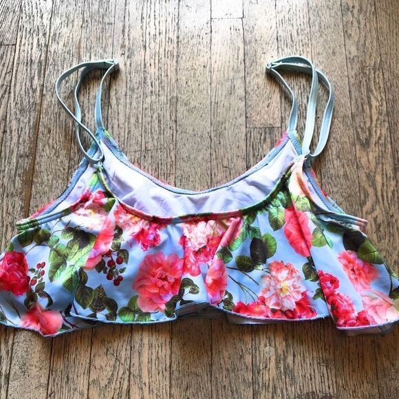 MinkPink Floral Flutter Bikini‎ Top - Picture 5 of 6